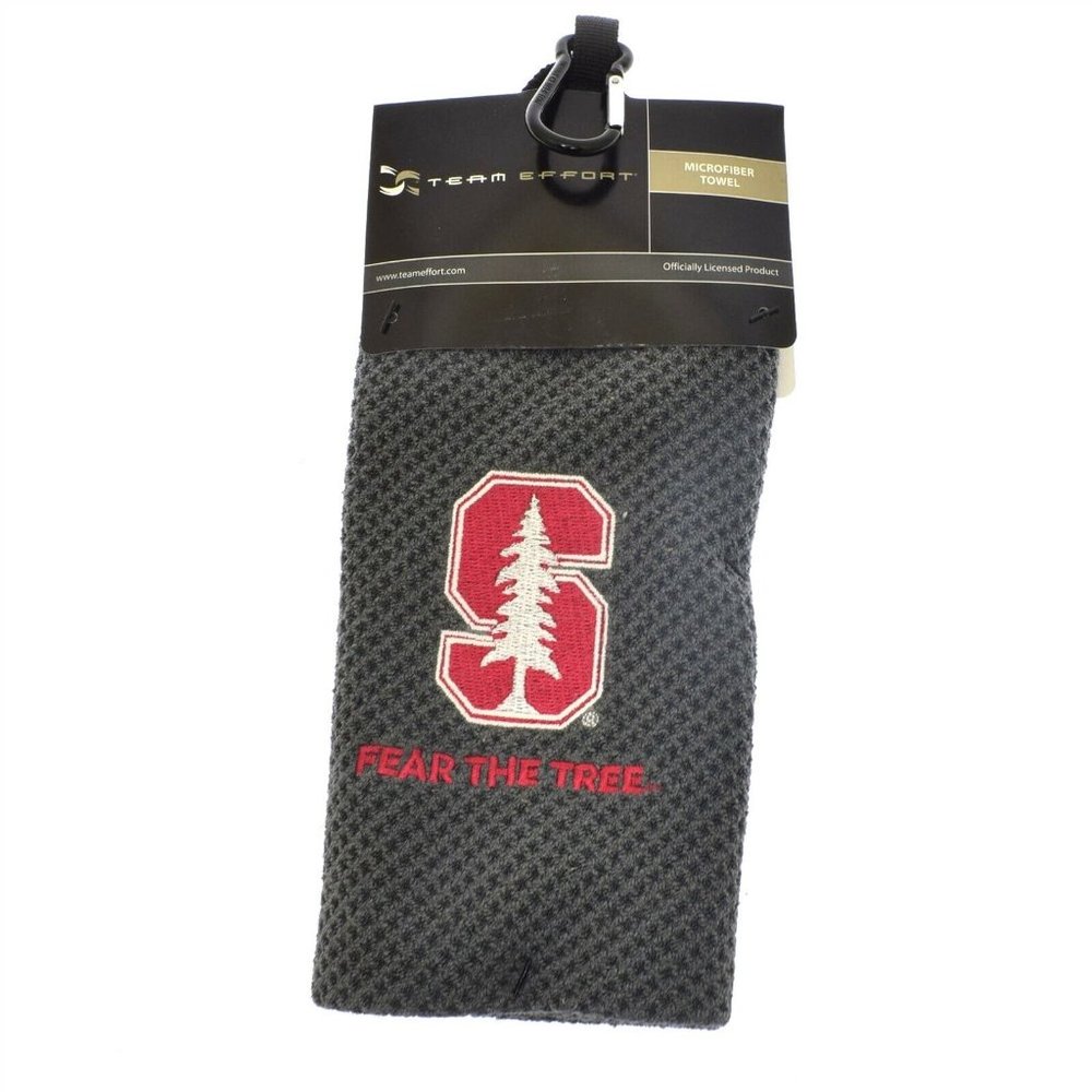 Stanford University Microfiber Tower Golf Gray Fear The Tree 15 x 15